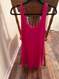 Pink flowy romper shirt with pockets