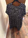 Black polkadot dress