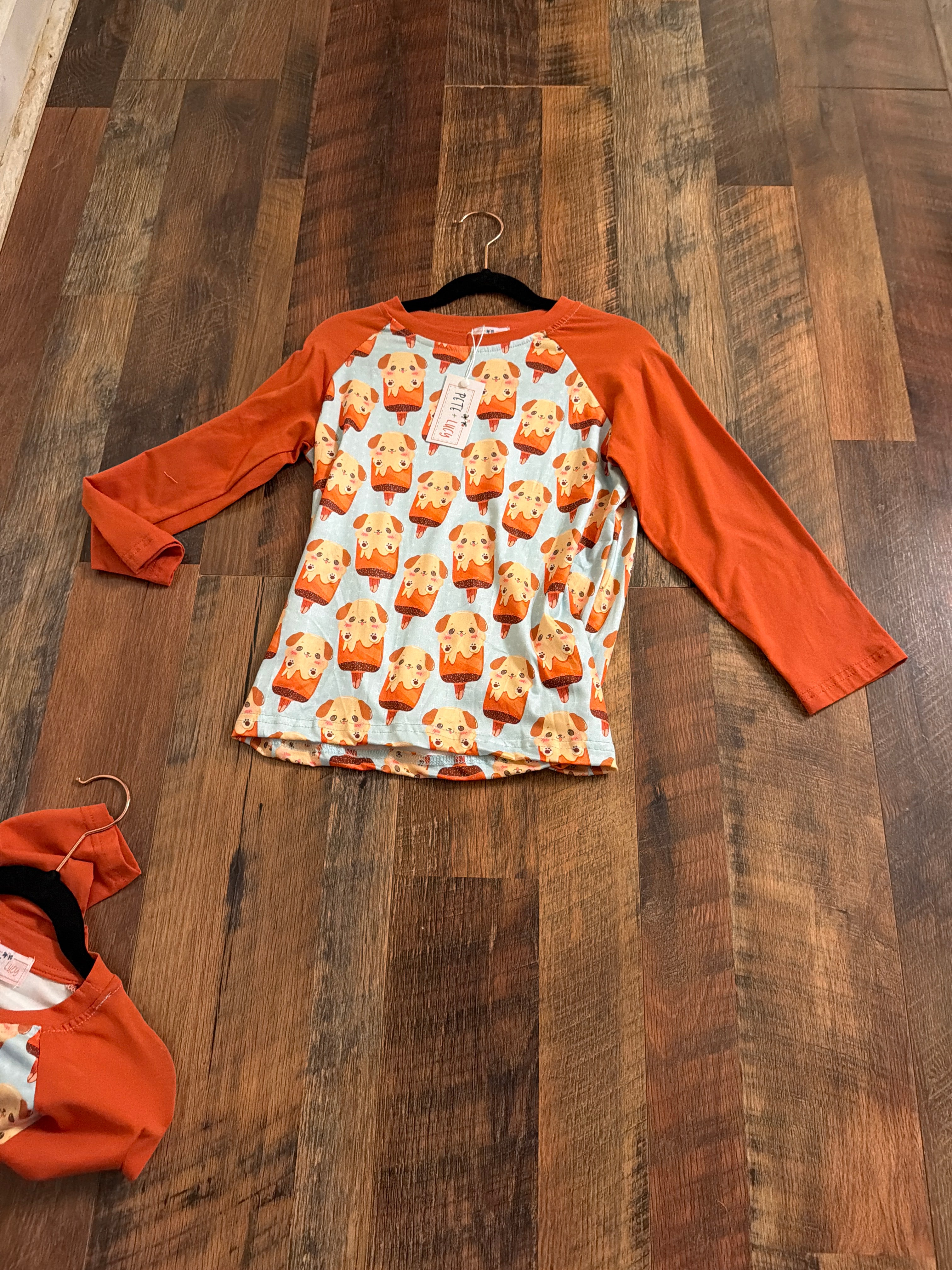 Pete and Lucy popsicle puppy shirt