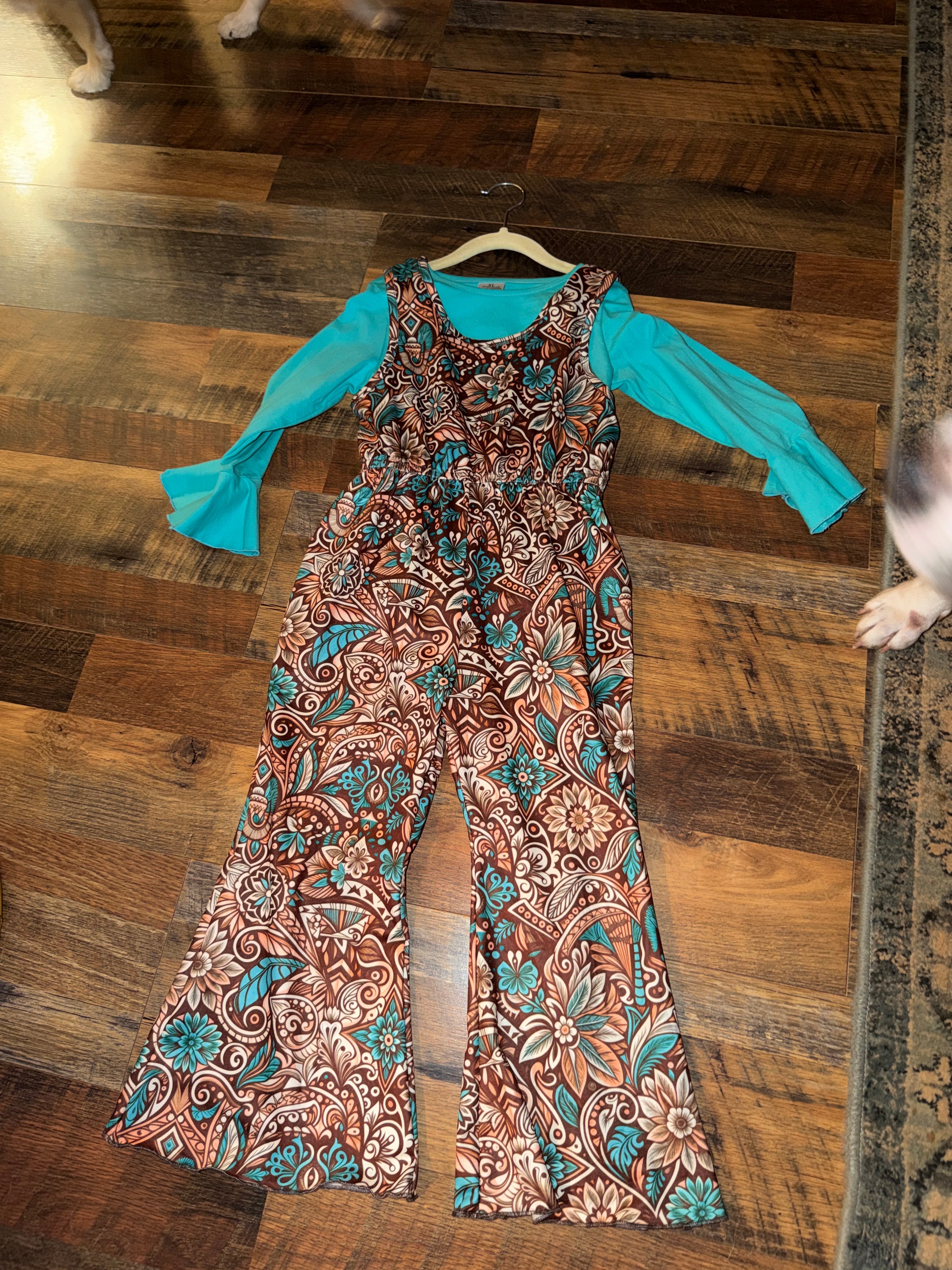 Western overalls with shirt