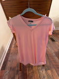 Pink ruffle sleeve top
