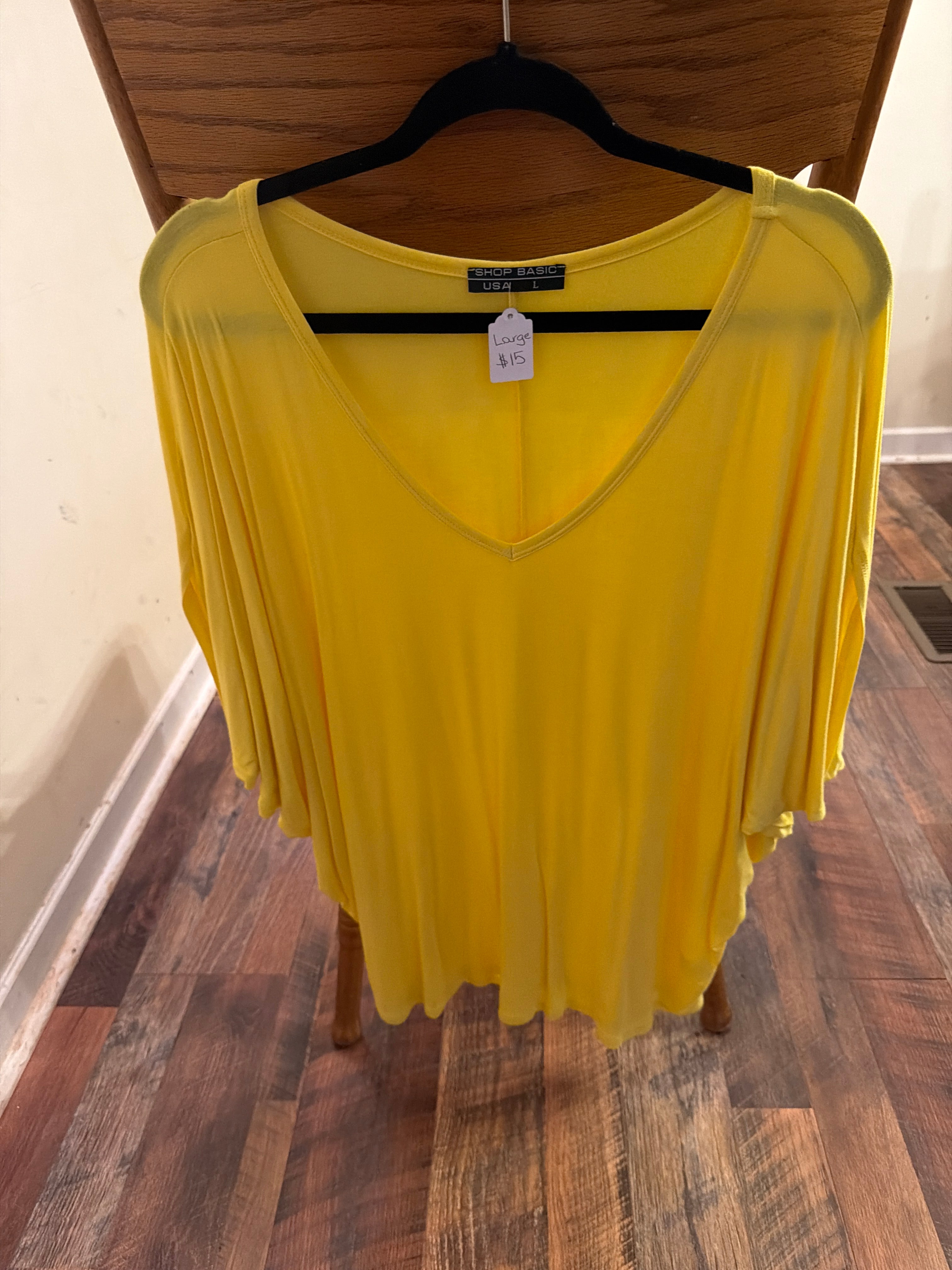 Yellow oversized top