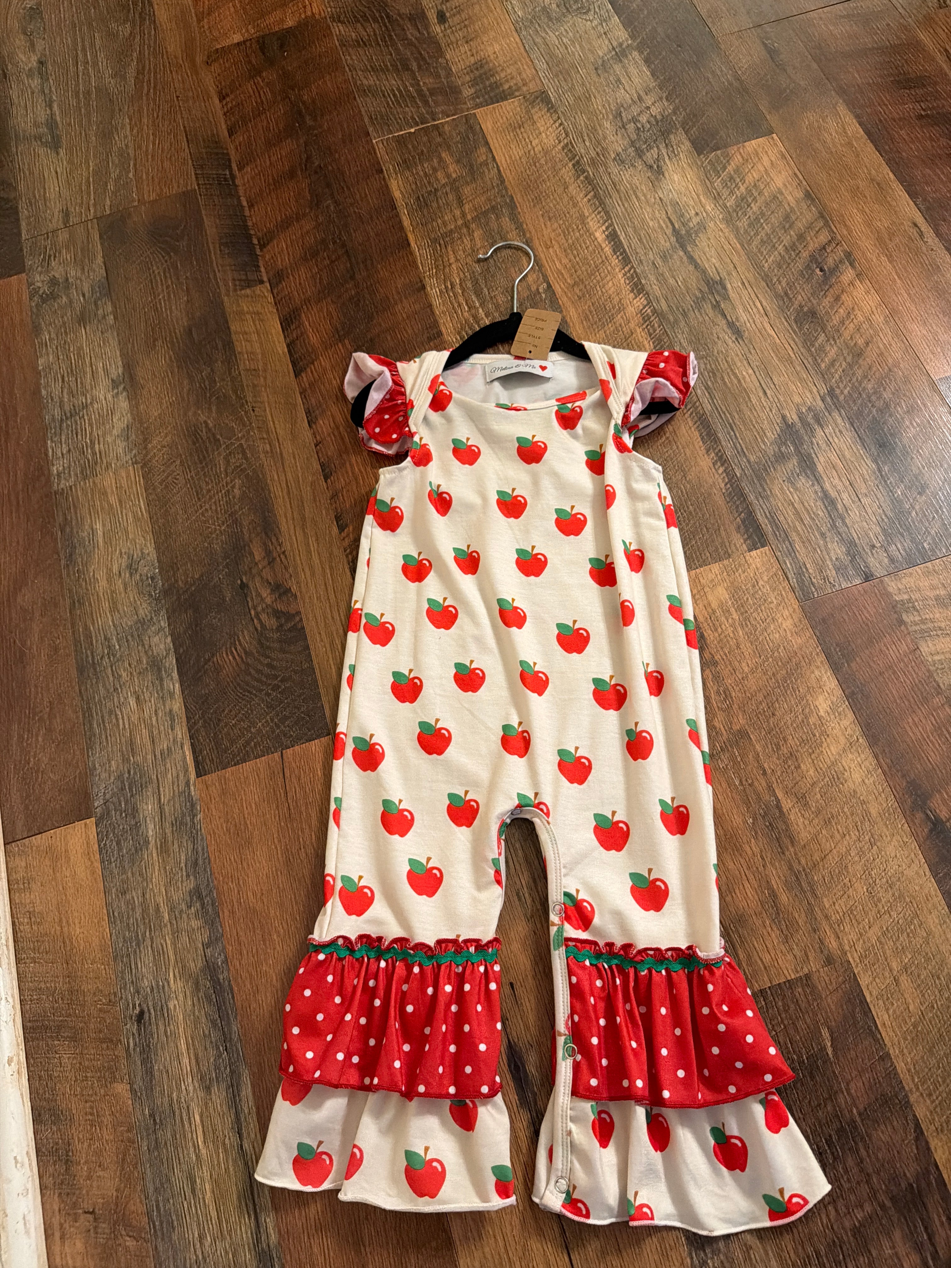 Apple ruffle romper
