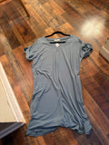 Vneck blue tshirt dress with pockets