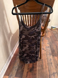 Camo tank reverse round or vneck