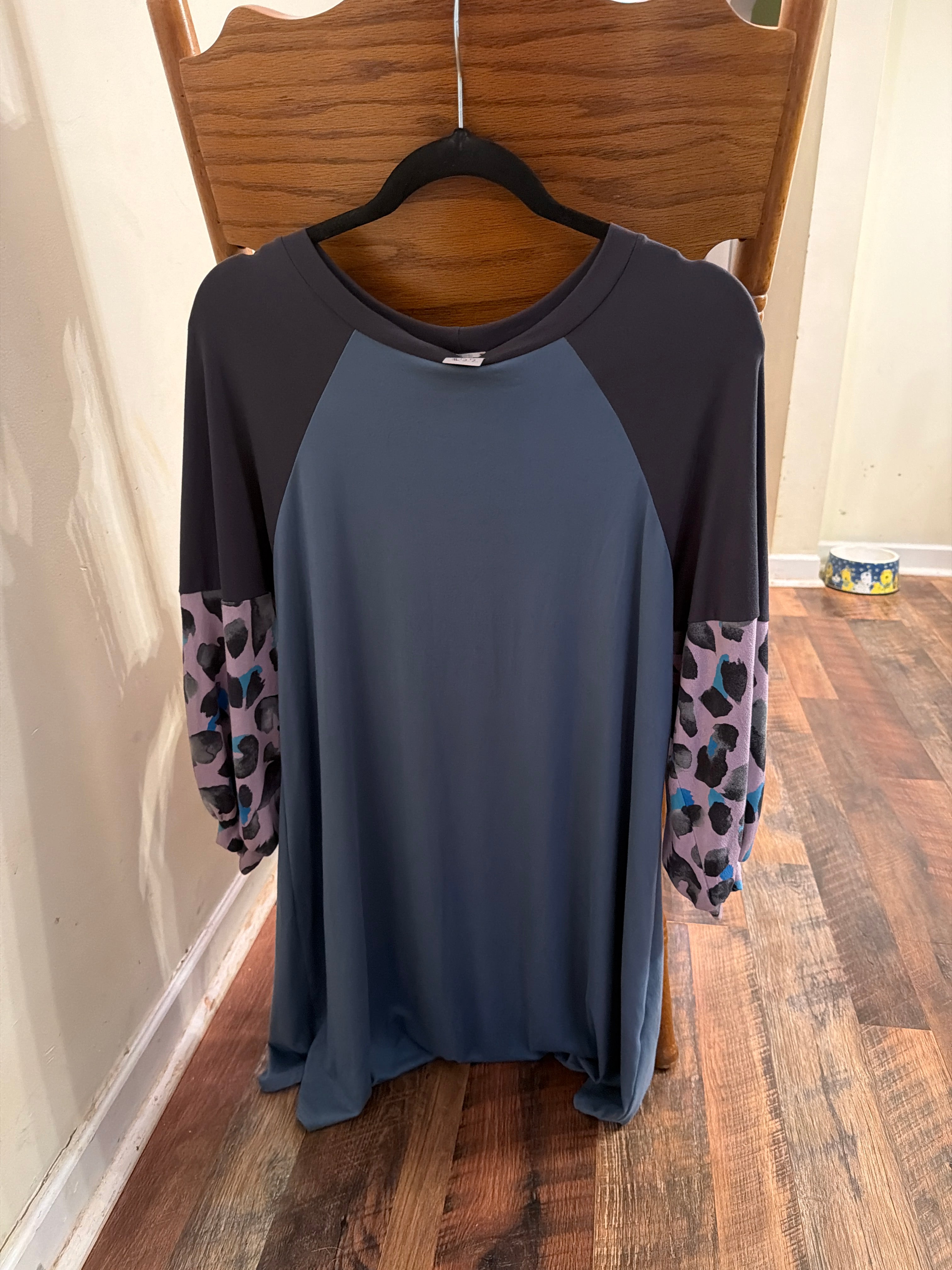 Long sleeve cheetah dress